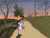 Size: 3264x2448 | Tagged: safe, artist:orang111, starlight glimmer, pony, unicorn, g4, car, female, high res, power line, railroad, railway signal, road, signal, solo, sunset, train, tree