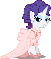 Size: 6906x8011 | Tagged: safe, artist:atomicmillennial, rarity, pony, unicorn, g4, absurd resolution, clothes, dress, female, mare, simple background, solo, transparent background, vector, victorian