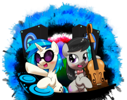 Size: 2300x1800 | Tagged: safe, artist:hoyeechun, dj pon-3, octavia melody, vinyl scratch, g4, slice of life (episode), sunglasses