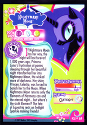Size: 417x600 | Tagged: safe, nightmare moon, g4, female, merchandise, photo, solo, trading card