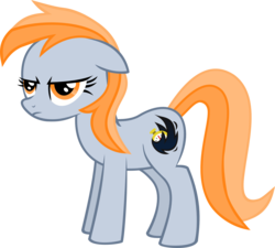 Size: 2000x1801 | Tagged: safe, artist:phat_guy, derpibooru exclusive, oc, oc only, oc:darkest hour, earth pony, pony, annoyed, female, floppy ears, frown, mare, simple background, solo, standing, transparent background, unamused, vector