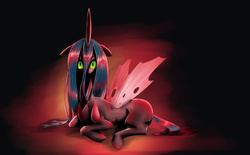 Size: 3236x2000 | Tagged: safe, artist:unousaya, queen chrysalis, changeling, changeling queen, g4, female, high res, solo