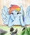 Size: 2407x2723 | Tagged: safe, artist:40kponyguy, derpibooru exclusive, rainbow dash, g4, dark angels, dashface, dice, female, high res, nephilim jetfighter, ravenwing, sammael, sammael master of the ravenwing, solo, space marine, traditional art, warhammer (game), warhammer 40k