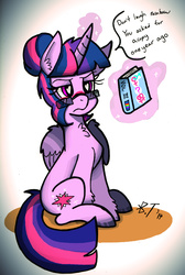 Size: 2021x3008 | Tagged: safe, artist:wirelesspony, twilight sparkle, alicorn, pony, g4, book, female, glasses, high res, mare, solo, twilight sparkle (alicorn), wingding eyes