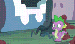 Size: 292x174 | Tagged: safe, screencap, constructicorn, public works pony, spike, dragon, pony, g4, princess spike, animated, chinese earthquake, jackhammer, john madden in the comments, male, moonbase alpha, stallion