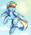 Size: 1000x1100 | Tagged: safe, artist:chocolateponi, rainbow dash, g4, backwards cutie mark, female, solo