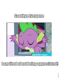 Size: 600x800 | Tagged: safe, edit, edited screencap, screencap, spike, g4, princess spike, eyes closed, frown, image macro, meme, window