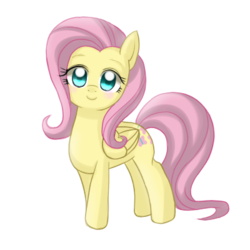 Size: 400x400 | Tagged: safe, artist:jurisalis, fluttershy, pegasus, pony, g4, blushing, cute, female, looking at you, mare, shyabetes, simple background, solo, white background