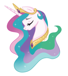 Size: 685x763 | Tagged: safe, artist:bubble89, princess celestia, pony, g4, eyes closed, female, mare, simple background, solo, transparent background