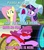 Size: 1280x1440 | Tagged: safe, edit, edited screencap, screencap, berry punch, berryshine, fluttershy, rainbow dash, twilight sparkle, alicorn, pony, g4, my little pony: friendship is magic, slice of life (episode), testing testing 1-2-3, barrel, cape, caption, clothes, discovery family logo, lyrics in the comments, mask, meme, parody, superhero, twilight sparkle (alicorn)