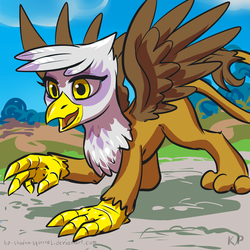 Size: 1500x1500 | Tagged: safe, artist:kp-shadowsquirrel, gilda, griffon, g4, female, solo