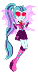 Size: 4000x7768 | Tagged: safe, artist:mixiepie, sonata dusk, equestria girls, g4, my little pony equestria girls: rainbow rocks, commission, evil, fin wings, glowing eyes, ponied up, simple background, solo, sonatevil, transparent background, vector