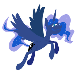 Size: 600x600 | Tagged: safe, artist:unassuminguser, princess luna, g4, female, solo