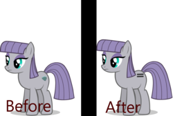 Size: 2242x1507 | Tagged: safe, maud pie, g4, before and after, equal cutie mark, female