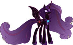 Size: 1818x1139 | Tagged: safe, artist:bubblestormx, princess cadance, alicorn, pony, g4, armor, armored pony, concave belly, ethereal mane, ethereal tail, female, helmet, hoof shoes, horn, long horn, long legs, long mane, long tail, mare, nightmare cadance, nightmare heart, nightmare pony, nightmarified, peytral, princess shoes, simple background, slender, solo, spread wings, tail, tall, thin, transparent background, vector, wings