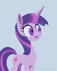 Size: 720x900 | Tagged: safe, artist:grissaecrim, twilight sparkle, pony, unicorn, g4, female, simple background, solo, unicorn twilight