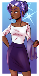 Size: 436x848 | Tagged: safe, artist:alvrexadpot, rarity, human, g4, dark skin, female, horn, horned humanization, humanized, solo