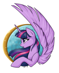 Size: 747x923 | Tagged: safe, artist:bubble89, twilight sparkle, alicorn, pony, g4, female, mare, portrait, profile, simple background, solo, spread wings, transparent background, twilight sparkle (alicorn)