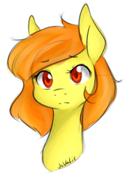 Size: 321x442 | Tagged: safe, artist:jovalic, spitfire, pegasus, pony, g4, alternate hairstyle, bust, female, looking at you, simple background, solo, transparent background