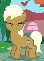 Size: 515x708 | Tagged: safe, screencap, lickety split, earth pony, pony, g4, secret of my excess, animation error, colt, eyelashes, eyes closed, male, smiling, solo