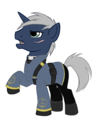 Size: 600x765 | Tagged: safe, artist:high-overseer, oc, oc only, oc:crossfire, pony, unicorn, abbey of everyman, dishonored, male, overseer, raised hoof, scar, simple background, solo, stallion, transparent background, vector