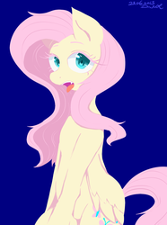Size: 674x906 | Tagged: safe, artist:divided-s, fluttershy, g4, fangs, female, solo