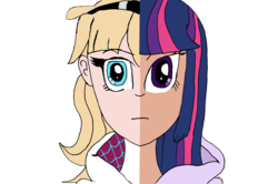 Size: 2457x1635 | Tagged: safe, artist:edcom02, twilight sparkle, human, spiders and magic: rise of spider-mane, equestria girls, g4, amethyst sorceress, crossover, gwen stacy, male, simple background, spider-gwen, spider-man, spider-woman, spiders and magic iv: the fall of spider-mane, transparent background