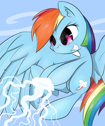 Size: 800x960 | Tagged: safe, artist:[redacted], rainbow dash, g4, backwards cutie mark, female, lightning, solo