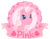 Size: 5440x4209 | Tagged: safe, artist:prettywitchdoremi, pinkie pie (g3), g3, absurd resolution, catchphrase, female, heart, heart eyes, solo, wingding eyes