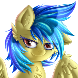 Size: 1800x1800 | Tagged: safe, artist:knifeh, oc, oc only, oc:silvia windmane, pegasus, pony, portrait, solo