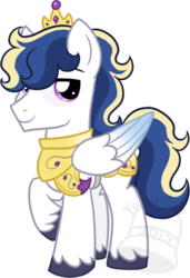 Size: 478x700 | Tagged: safe, artist:tambelon, oc, oc only, oc:prince charming, lightly watermarked, offspring, parent:princess cadance, parent:shining armor, parents:shiningcadance, simple background, solo, transparent background, watermark