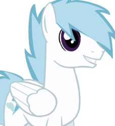 Size: 650x714 | Tagged: safe, soarin', oc, oc only, oc:sky lightning, pegasus, pony, g4, photoshop, simple background, smiling, solo, transparent background