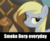 Size: 1514x1234 | Tagged: safe, edit, edited screencap, screencap, derpy hooves, pegasus, pony, g4, my little pony: friendship is magic, slice of life (episode), derp, female, lidded eyes, mare, meme, smiling, smoke weed everyday, solo