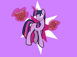 Size: 2440x1784 | Tagged: safe, artist:rubbermage, twilight sparkle, g4, book, female, magic, solo, telekinesis