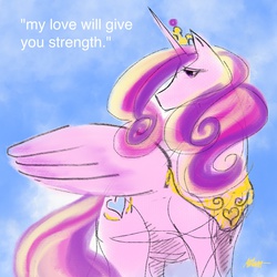 Size: 2048x2048 | Tagged: safe, artist:usiku, princess cadance, a canterlot wedding, g4, my little pony: friendship is magic, female, high res, solo