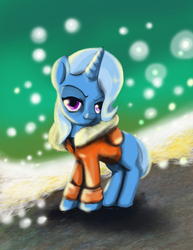Size: 2550x3300 | Tagged: safe, artist:gunslingerpen, trixie, pony, unicorn, g4, clothes, female, high res, jacket, mare, solo