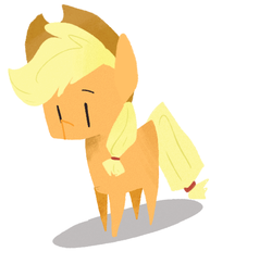 Size: 584x567 | Tagged: safe, artist:gmrqor, applejack, g4, female, pointy ponies, simple background, solo, white background