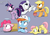 Size: 3507x2480 | Tagged: dead source, safe, artist:mistydash, applejack, fluttershy, pinkie pie, rainbow dash, rarity, twilight sparkle, earth pony, pegasus, pony, unicorn, g4, :o, :p, behaving like a cat, behaving like a dog, chibi, collar, cute, dashabetes, diapinkes, face down ass up, female, floppy ears, flutterdog, frown, high res, jackabetes, mane six, mare, nose wrinkle, open mouth, pinkie being pinkie, pinkie physics, pony pet, raised eyebrow, raribetes, shyabetes, stuck, tongue out, twiabetes, twilight cat, twilight dog, unicorn twilight, wide eyes