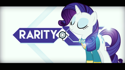 Size: 1920x1080 | Tagged: safe, artist:glitchking123, artist:stormvisuals, rarity, g4, eyes closed, lens flare, letterboxing, ponytones outfit, pretty, vector, wallpaper