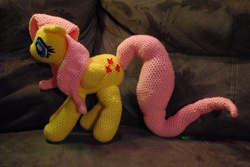 Size: 960x642 | Tagged: safe, artist:alleykat666, fluttershy, g4, commission, crochet, fluttershy plushie, irl, photo, plushie