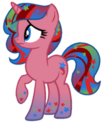 Size: 433x500 | Tagged: safe, artist:monkfishyadopts, oc, oc only, base used, gradient hooves, gradient mane, solo, stars, universe pony