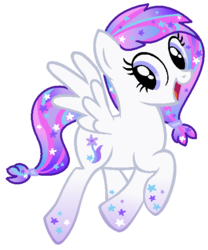 Size: 506x609 | Tagged: safe, artist:monkfishyadopts, oc, oc only, base used, gradient hooves, gradient mane, ponytail, solo, stars, universe pony