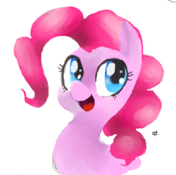 Size: 294x292 | Tagged: safe, artist:whale, pinkie pie, g4, female, smiling, solo