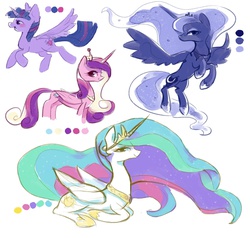 Size: 2100x2000 | Tagged: safe, artist:staticdragon1, princess cadance, princess celestia, princess luna, twilight sparkle, alicorn, pony, g4, alicorn tetrarchy, female, high res, mare, twilight sparkle (alicorn)