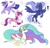 Size: 2100x2000 | Tagged: safe, artist:staticdragon1, princess cadance, princess celestia, princess luna, twilight sparkle, alicorn, pony, g4, alicorn tetrarchy, female, high res, mare, twilight sparkle (alicorn)