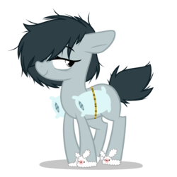 Size: 1800x1800 | Tagged: safe, artist:sleepsnacks, oc, oc only, oc:sleepy goodnight, earth pony, pony, clothes, female, lidded eyes, mare, pillow, slippers, smiling, solo