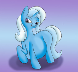 Size: 1600x1476 | Tagged: safe, artist:seenty, trixie, pony, unicorn, g4, female, mare, pregnant, pregxie, solo, tongue out