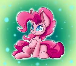 Size: 1156x1002 | Tagged: safe, artist:heir-of-rick, pinkie pie, g4, colored pupils, cute, diapinkes, ear fluff, female, shoulder fluff, solo, style emulation