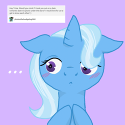 Size: 1024x1024 | Tagged: safe, artist:ask--trixie, trixie, pony, unicorn, g4, ask, blushing, female, mare, solo, tumblr