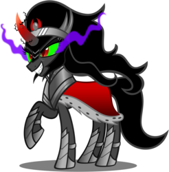 Size: 6000x6105 | Tagged: safe, artist:haloheros, king sombra, pony, unicorn, g4, female, mare, queen umbra, rule 63, simple background, solo, transparent background